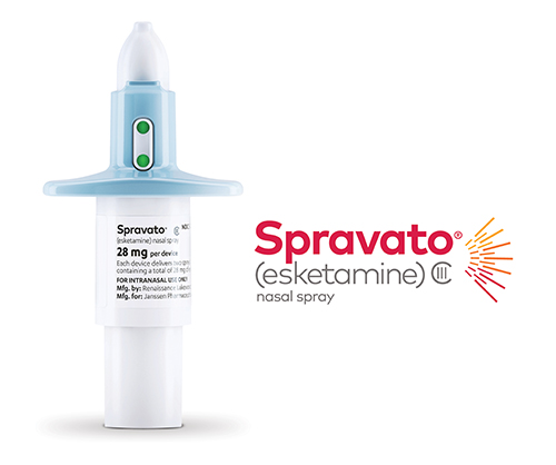 Spravato esketamine nasal spray device