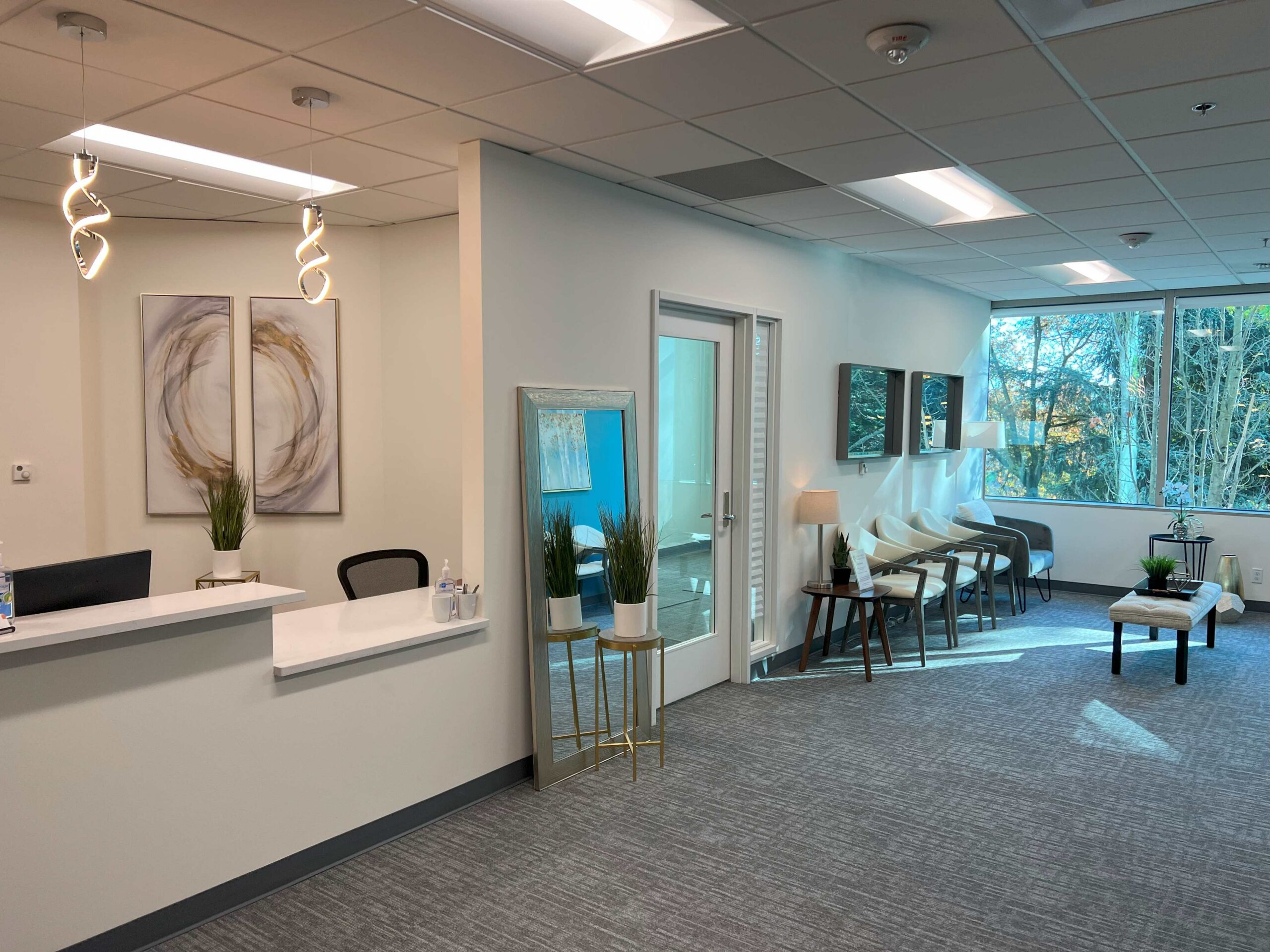 The reception desk at the Northwest Healing and Wellness clinic in Seattle, Washington